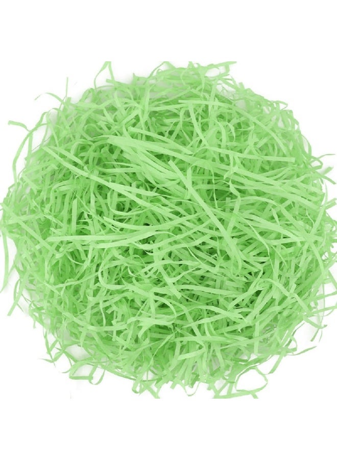 Raffia Paper Shreds Strands Eco Friendly Shredded Crinkle Confetti Crinkle Cut Paper Filling Shredded Paper for Hamper Gift Box Filling (Green)100g - Image 1