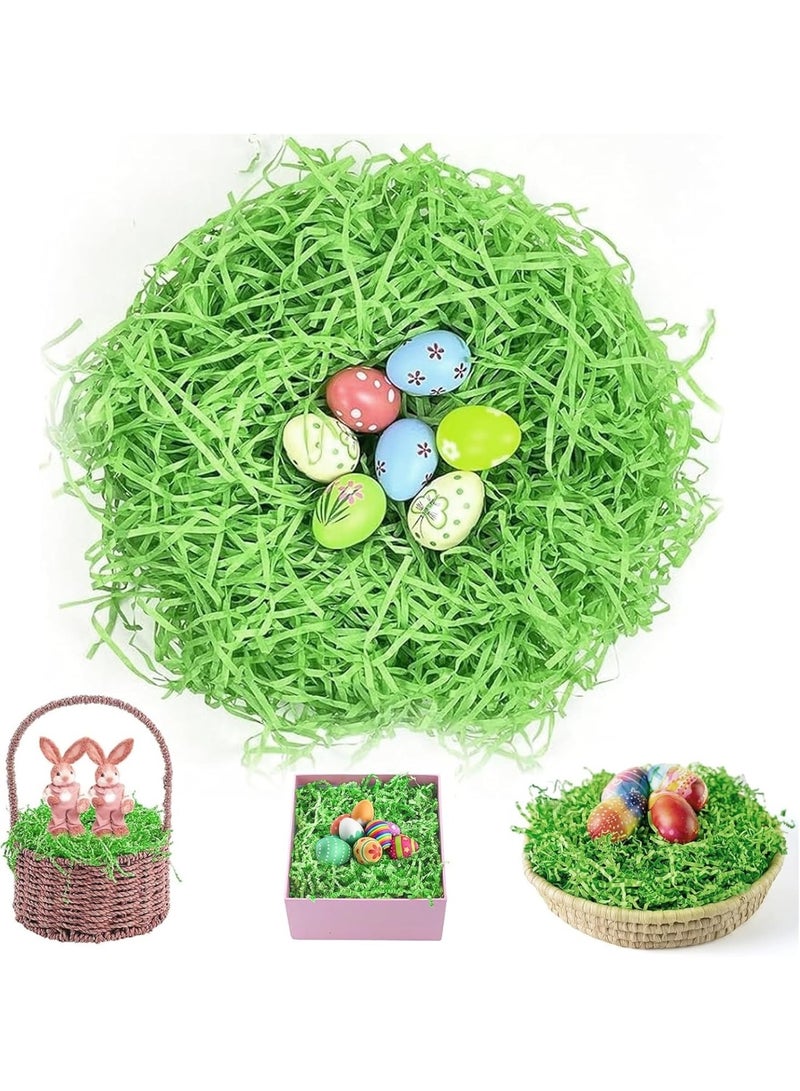 Raffia Paper Shreds Strands Eco Friendly Shredded Crinkle Confetti Crinkle Cut Paper Filling Shredded Paper for Hamper Gift Box Filling (Green)100g - Image 2