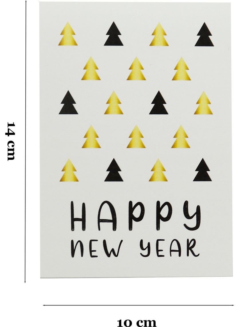 Repro Design 10X14 cm New Year Themed 5 Pieces Greeting Card Model-2 Happy New Year  - Image 2