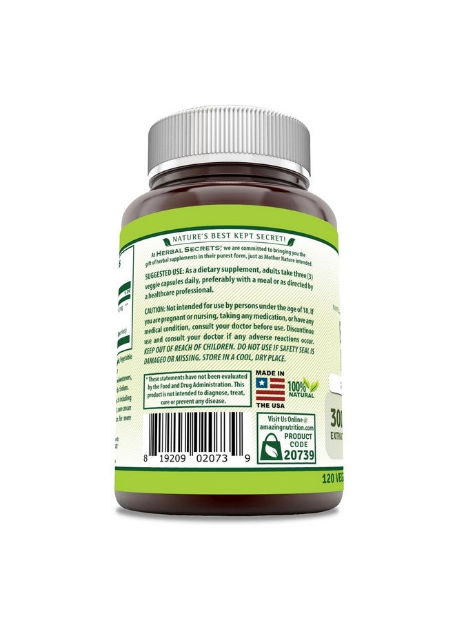 Herbal Secrets Bilberry Extract 300 Mg | 4:1 Extract (3600 mg Equivalent) | Veggie Capsules | Non-GMO | Gluten-Free | Made in USA (120 Count) - Image 3