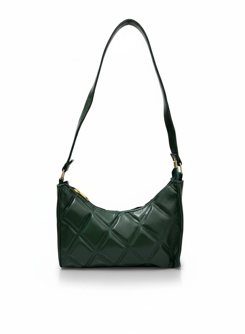 فيبراندا شنطة كتف مبطنة أنيقة بحزام مريح وإغلاق بسحّاب - Image 1