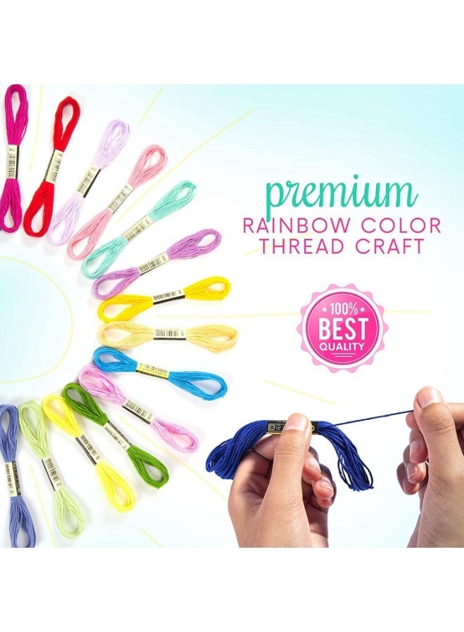 HZYH 100 Colors Embroidery Floss Thread, Embroidery Yarn, 100 Skeins with Color Numbers for Cross Stitch, Crochet, Friendship Bracelets, Handcrafts, 8.75 Yards Long Per Skein - Image 4