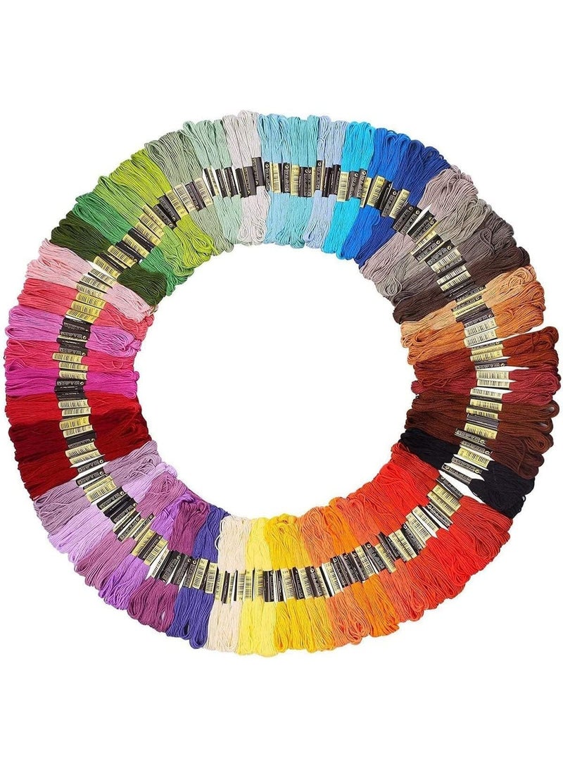 HZYH 100 Colors Embroidery Floss Thread, Embroidery Yarn, 100 Skeins with Color Numbers for Cross Stitch, Crochet, Friendship Bracelets, Handcrafts, 8.75 Yards Long Per Skein - Image 1