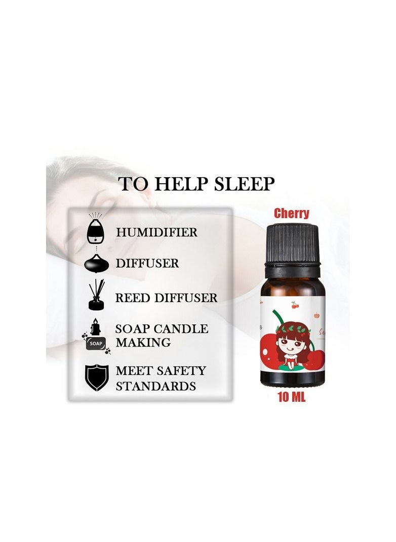 Generic 1-Piece 10ML Essential Oil For Air Humidifier,Flavors Aroma Diffuser Natural Plant Oil,Plant Fragrance Use For Air Fresh or Relieve Stress,Fragrance Cherry  - Image 2