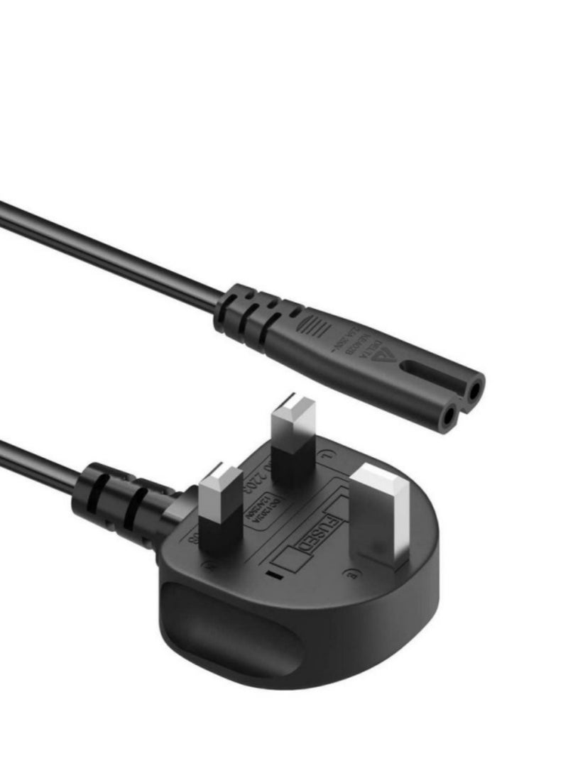 2 Prong AC Power Cord Cable for Samsung LG TCL Sony TV Compatible HP Printer PS3 PS4 PS5 UK AC Wall Plug  - Image 3