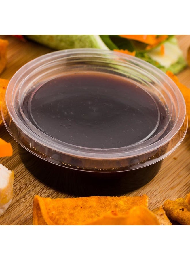 Restaurantware LIDS ONLY: Basic Nature Sauce Cup Lids, 2000 Plastic Condiment Cup Lids - Compatible With Portion Cup Lids, Disposable, Clear PLA Plastic Portion Cup Lids, For Takeaway Orders - Image 3