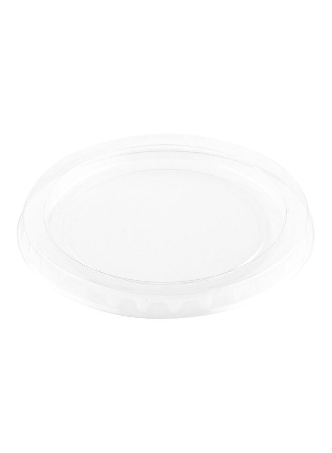 Restaurantware LIDS ONLY: Basic Nature Sauce Cup Lids, 2000 Plastic Condiment Cup Lids - Compatible With Portion Cup Lids, Disposable, Clear PLA Plastic Portion Cup Lids, For Takeaway Orders - Image 1