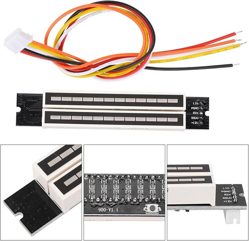 لوحة مؤشر ستيريو ثنائية 12 مستوى مع وضع التحكم التلقائي في الكسب لمراقبة إشارات الصوت الاحترافية - Image 5