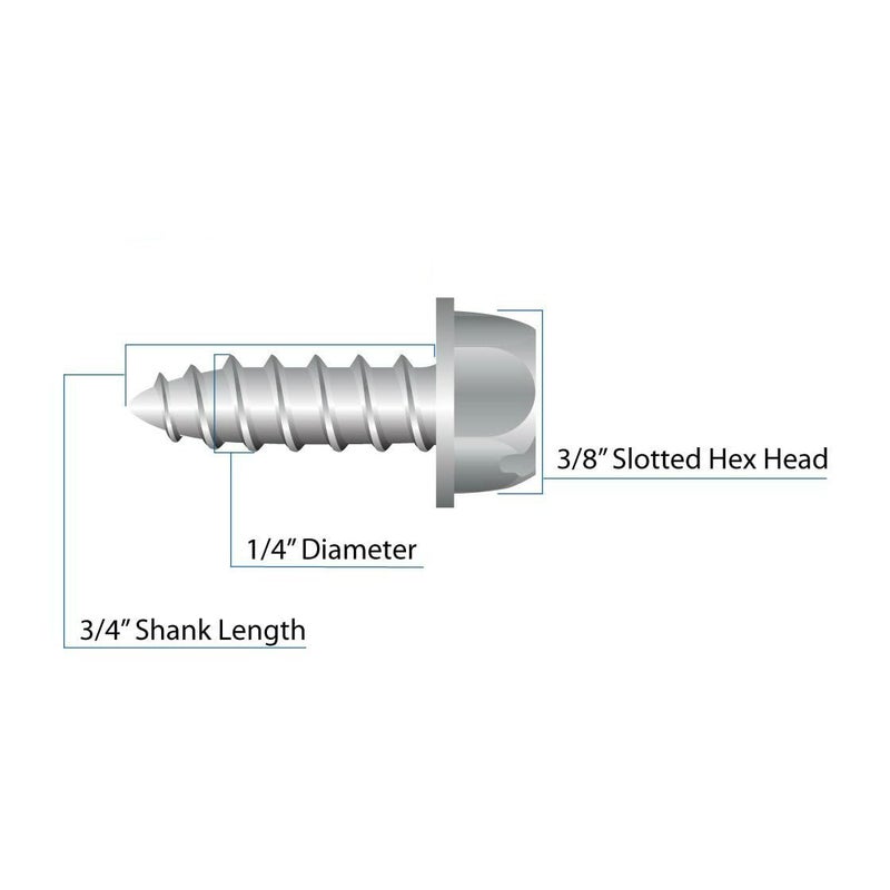 BCP Fasteners 4 Pack Stainless Steel License Plate Screws (BCP253) - Image 2