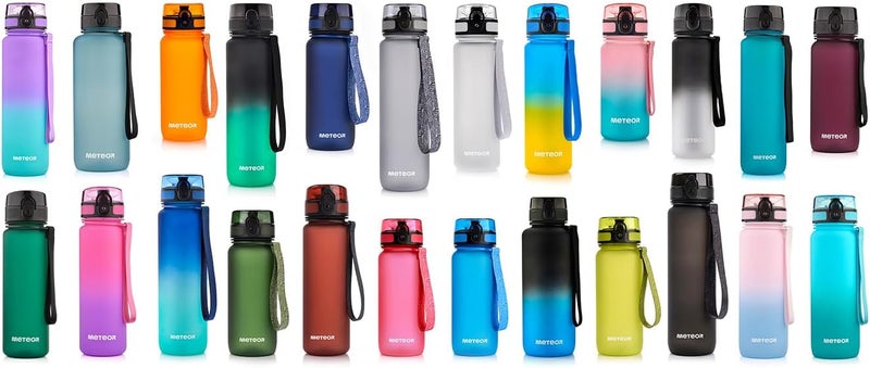 Meteor Children's Leak-proof Water Bottle School Nursery Sports Bottle Men's Fruit Insert Bottle Fruit Children's Bottle Camping Women's Water Bottle (500 ml, Navy Blue) - Image 3
