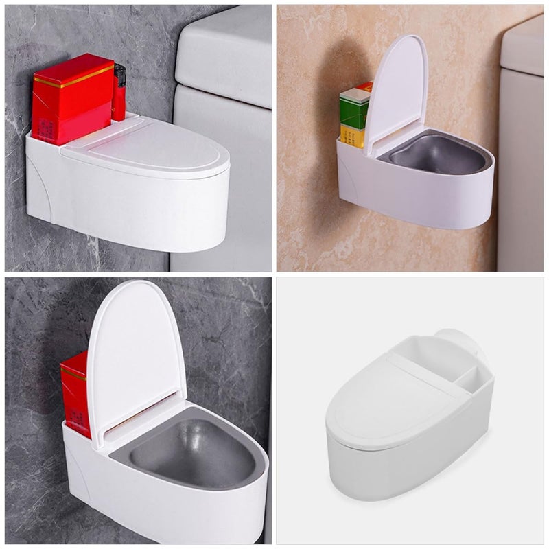 Wall Mounted Ashtray with Lid Creative Flip Top Indoor Cigarette Box for Bathroom Office Living Room - Image 4