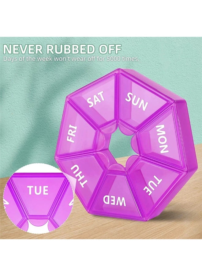 Weekly pill organizer with multiple compartments for organizing daily medications and supplements - Image 4