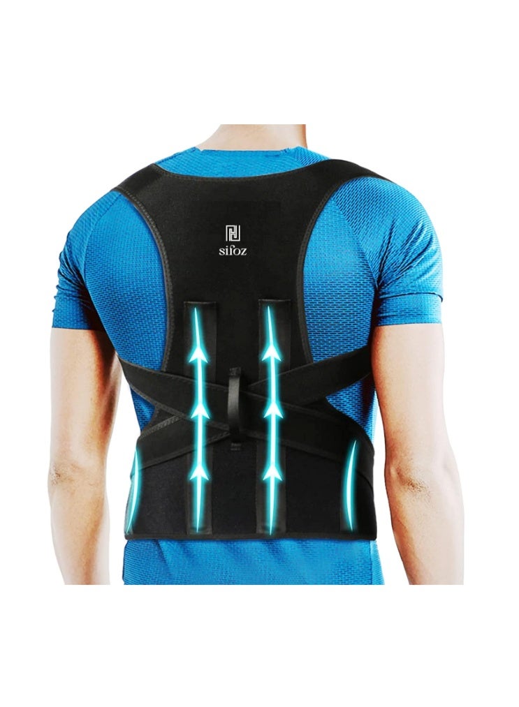 Sifoz Free Size Posture Corrector For Men And Women Back Support Belt Back Pain Back Straight And Shoulder Support Belt (Universal Size) (Metallic Belt) (Posture Corrector Belt) - Image 1