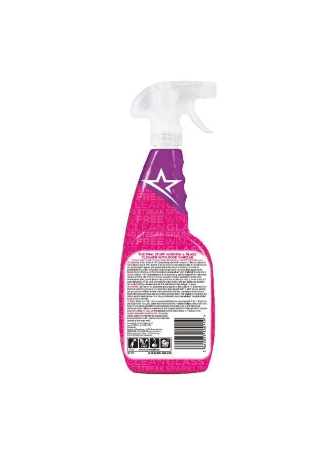 PINK STUFF The Pink Stuff Miracle Window & Glass Cleaner with Rose Vinegar Spray 750ml Streak-Free Glass Cleaner - Image 2