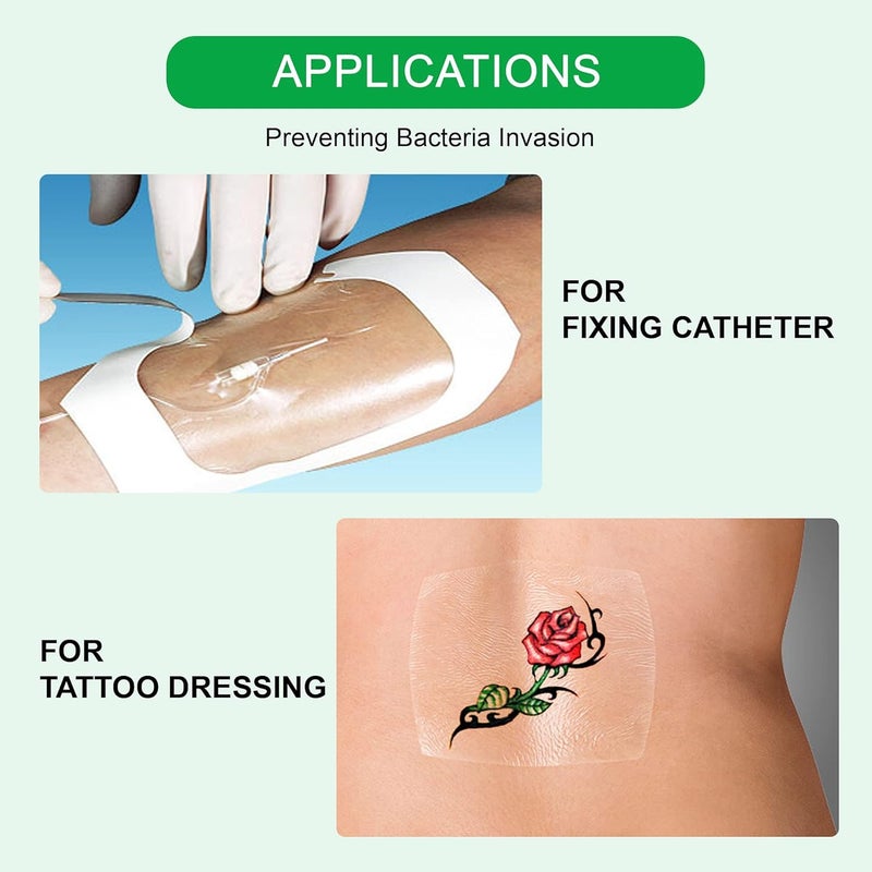 LotFancy 18PCS Transparent Film Dressing 6x8 inch and Emergency Wound Closures Kit Bundles - Image 5