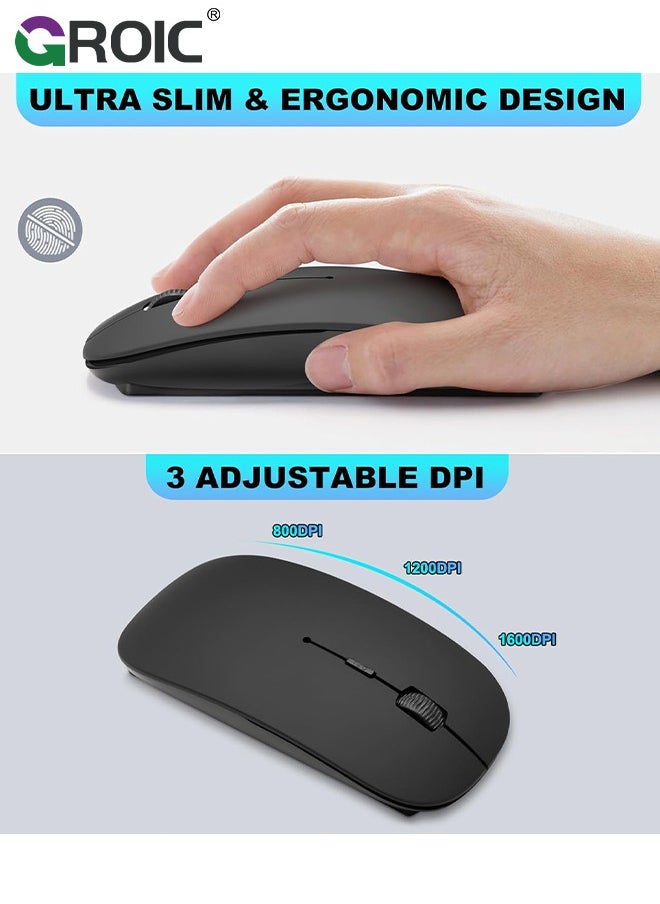 GROIC - Wireless Number Pad and Mouse Combo, 2.4G 18 Keys USB Wireless Numeric Keypad, Adjustable Mouse Speeds, Set for Laptop, Notebook, Desktop, PC Computer - Image 1