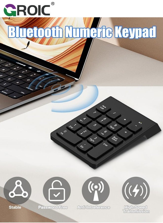 GROIC - Wireless Number Pad and Mouse Combo, 2.4G 18 Keys USB Wireless Numeric Keypad, Adjustable Mouse Speeds, Set for Laptop, Notebook, Desktop, PC Computer - Image 1