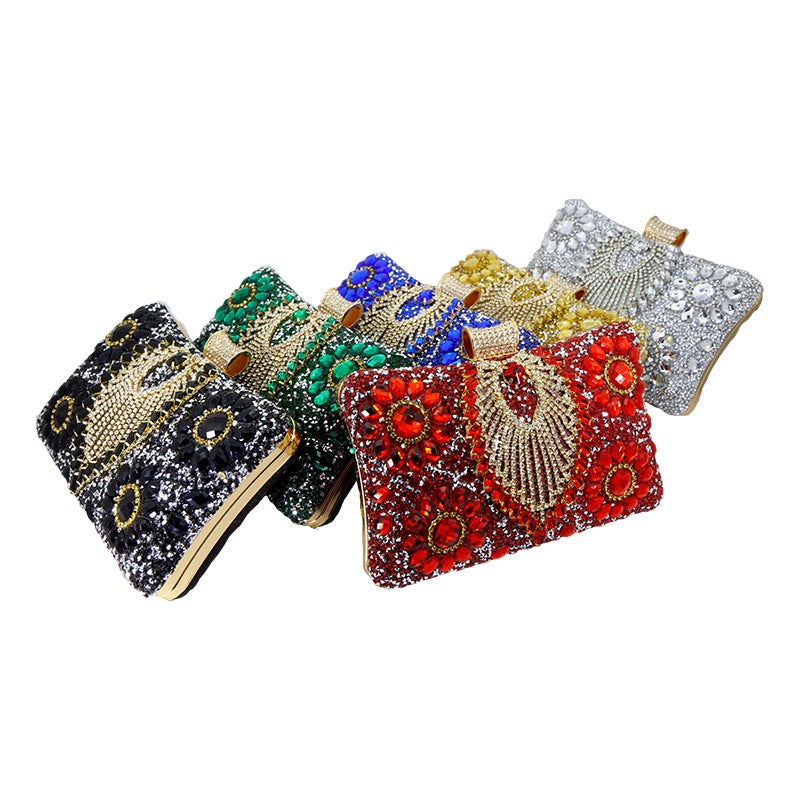 2023 New Diamond Beaded Embroidered Evening Bag Rhinestone Party Evening Dress Women'S Full Diamond Clutch - Image 2