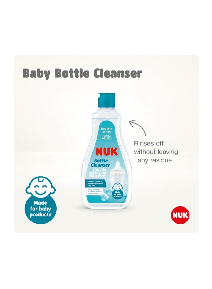 NUK Baby Bottle Cleanser | Ideal for Cleaning Baby Bottles, Teats & Accessories | Fragrance Free | pH Neutral | 100% Recycled Bottle Pack | 2 x 500 ML - Image 4