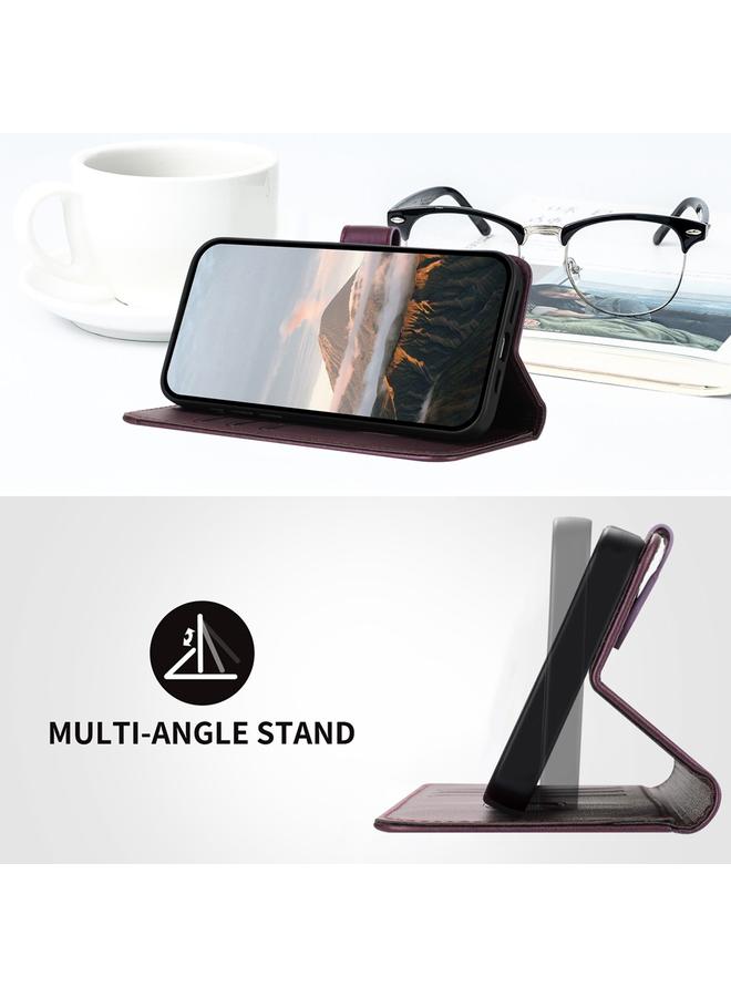 S-TOP Case For Samsung Galaxy S22+ 5G Triangle Pattern Buckle Clasp Leather Phone Case - Image 4