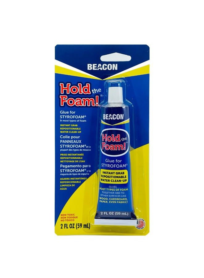 BEACON HOLD The Foam Glue For Styrofoam,White, 59ml - Image 1