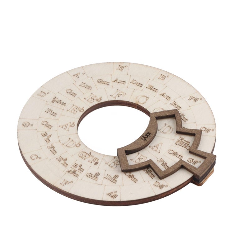 Wooden Rotating Circle Of Fifths Wheel Chord Tool For Musicians Songwriters - Image 4