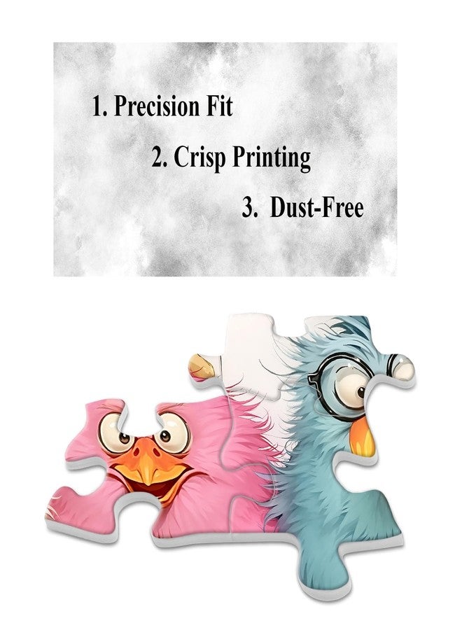 BBOLDIN Funny Bird Puzzles for Adults 1000 Piece, Colorful Cartoon Chicken Jigsaw Puzzle, Cute Animal Art Puzzles - Image 4