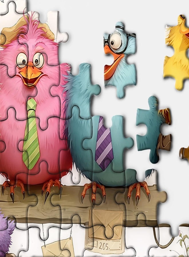BBOLDIN Funny Bird Puzzles for Adults 1000 Piece, Colorful Cartoon Chicken Jigsaw Puzzle, Cute Animal Art Puzzles - Image 3