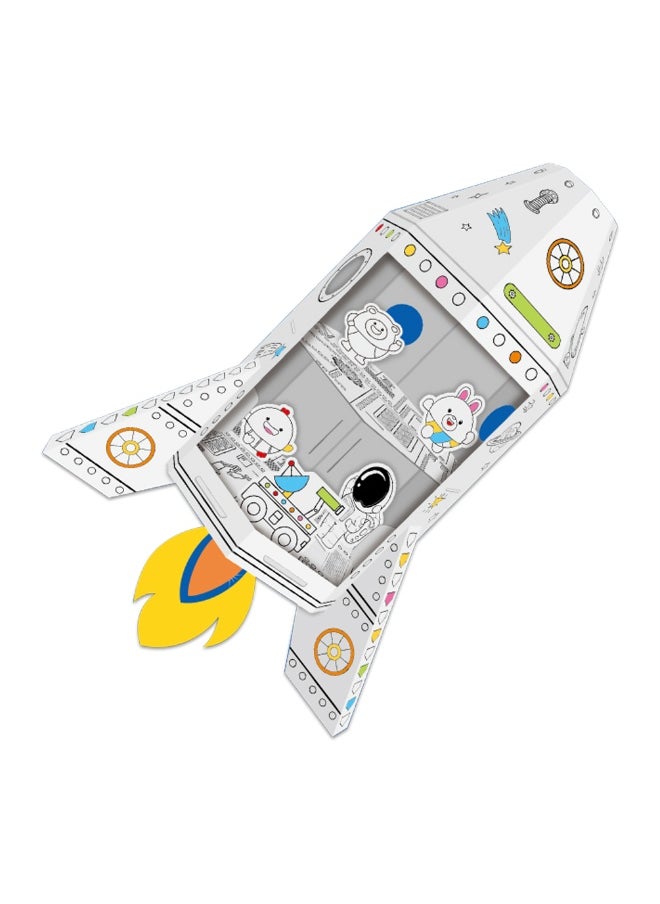 Eazy Kids Eazy Kids DIY Creative Spacecraft – With 3 Color Pens | Ages 3+  - Image 2