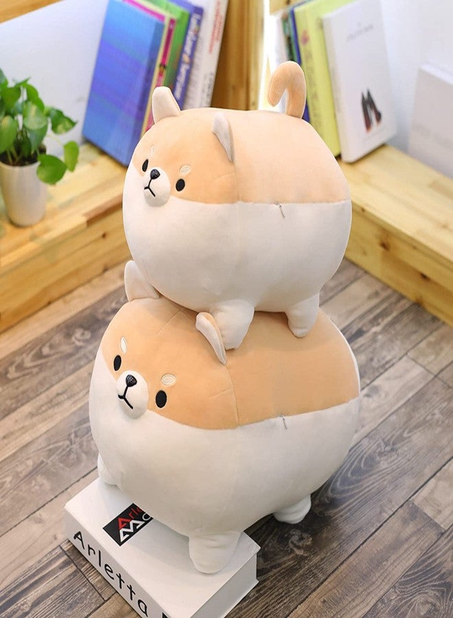 EHOTONG Shiba Inu Dog Plush Pillow, Corgi Stuffed Animal Plush Toy Hug Pillow Gifts for Girl Boy (Brown, 11.8in) - Image 2