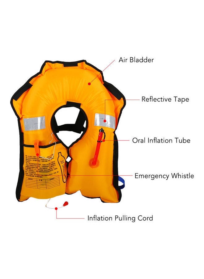 NIBEMINENT Adult Inflatable Life Jacket With Reflector 35 x 5 32cm  - Image 4