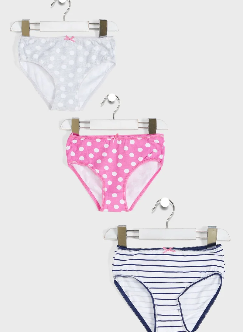 MINOTI Youth 3 Pack Stripe Knickers