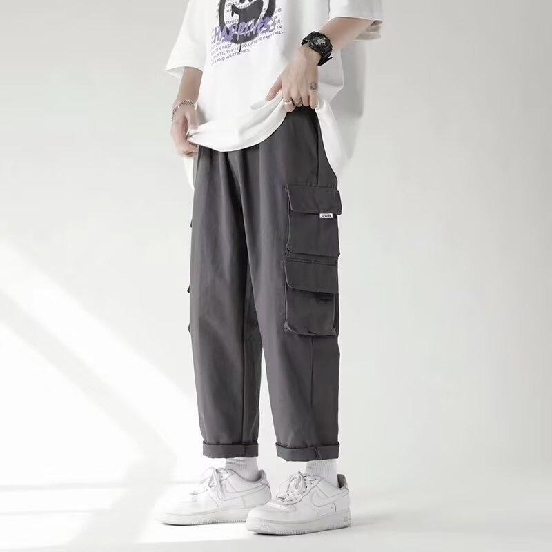 Cross-border New Three-dimensional Design Sense Casual High Street Straight Functional Casual Style Overalls Men's and Women's Loose Casual Pants - Image 2