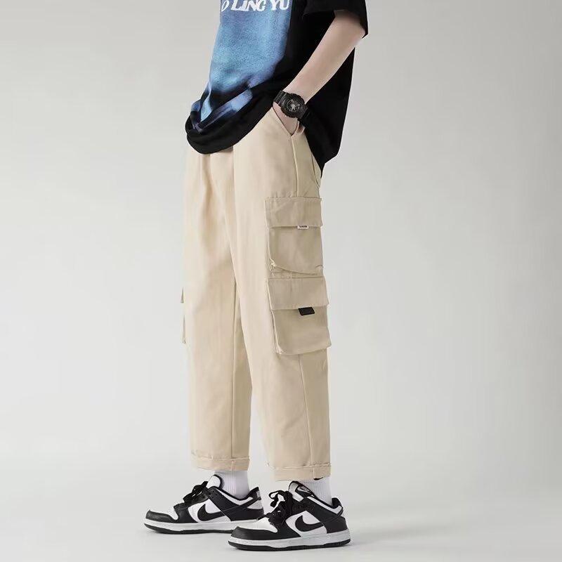 Cross-border New Three-dimensional Design Sense Casual High Street Straight Functional Casual Style Overalls Men's and Women's Loose Casual Pants - Image 5