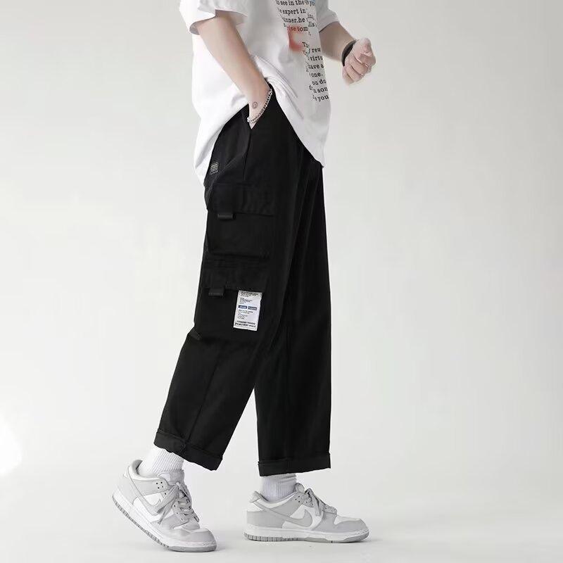Cross-border New Three-dimensional Design Sense Casual High Street Straight Functional Casual Style Overalls Men's and Women's Loose Casual Pants - Image 3