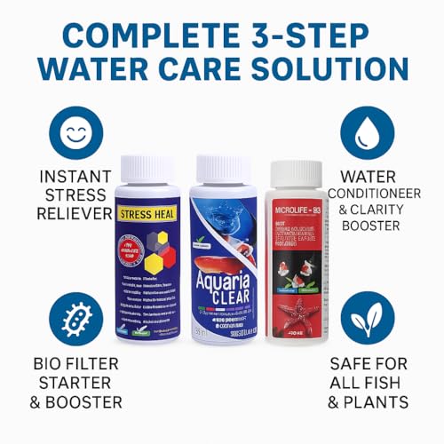 VAYINATO Aquatic Remedies Aquarium Fish Tank Must Have Starter Combo (Stress Heal + Aquaria Clear + Microlife S2) 3 * 100 Ml - 3 Pcs Combo Starter Pack - Image 4