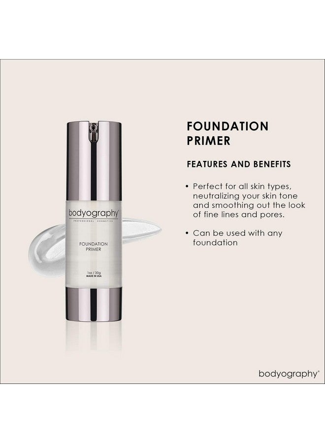 BODYOGRAPHY - Foundation Primer (Clear): Flawless Anti-Aging Salon Makeup Primer w/Vitamin E, A, Jojoba, Grapeseed Oil | Control Shine | Gluten-Free, Cruelty-Free, 1 oz. - Image 3