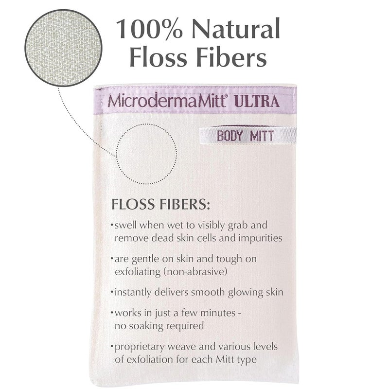 MicrodermaMitt ULTRA Exfoliating Mitt - The Ultimate Deep Exfoliating Body Scrubber Kese Glove – Keratosis Pilaris, Strawberry Skin Treatment, Reduce Ingrown Hair, Turkish Body Scrubber Exfoliator - Image 5
