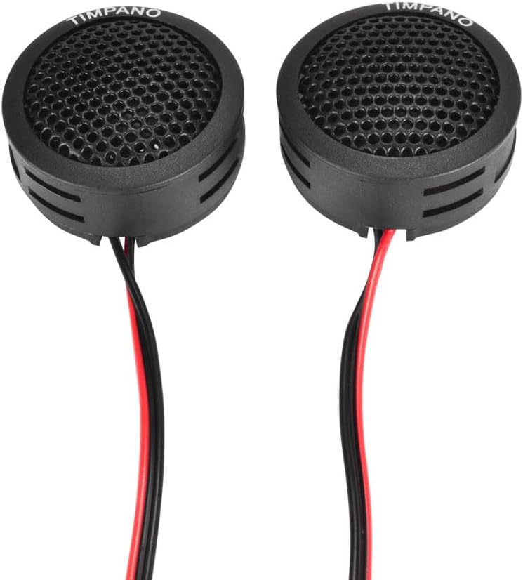 Timpano TPT-ST1 Dome Tweeter, 1 Inch Tweeter Set for Car Audio, Angle or Surface Mount Tweeters, 4 Ohm Soft Dome 180 Watts for Pro Car Audio (Pair) - Image 1