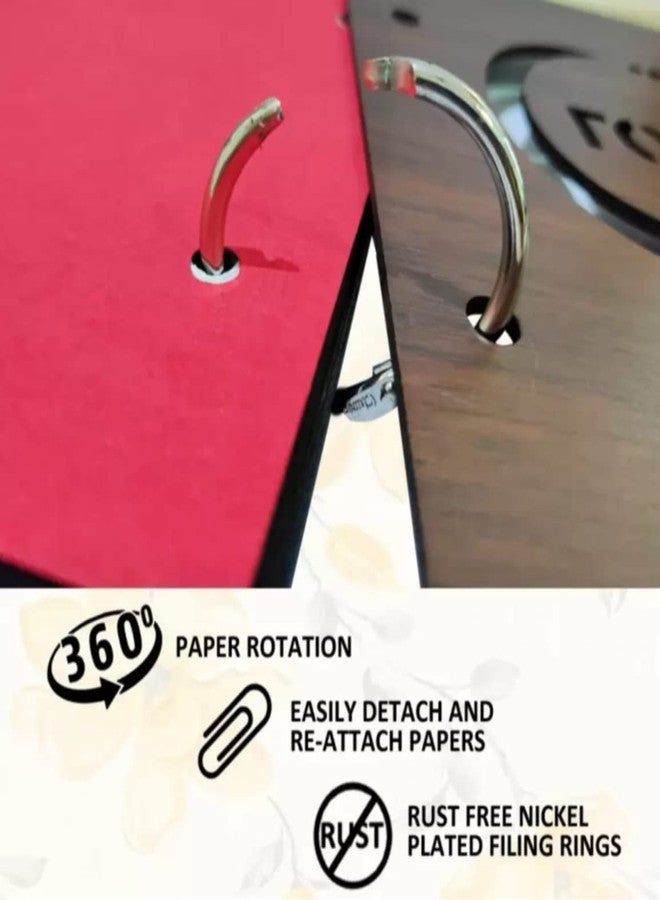 WallDaddy- Scrapbook Crafts (True Love Story) Scrap Book | Wooden Photo Album | 40 Black Color Paper Size "22 X 16 cm" "Wooden Photo Book (Photo Size Supported : 8x6 inch) - Image 4