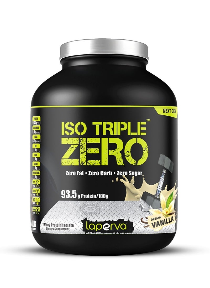 Laperva Iso Triple Zero Whey Protein Isolate Dreamy Vanilla Flavor 4Lb  - Image 1