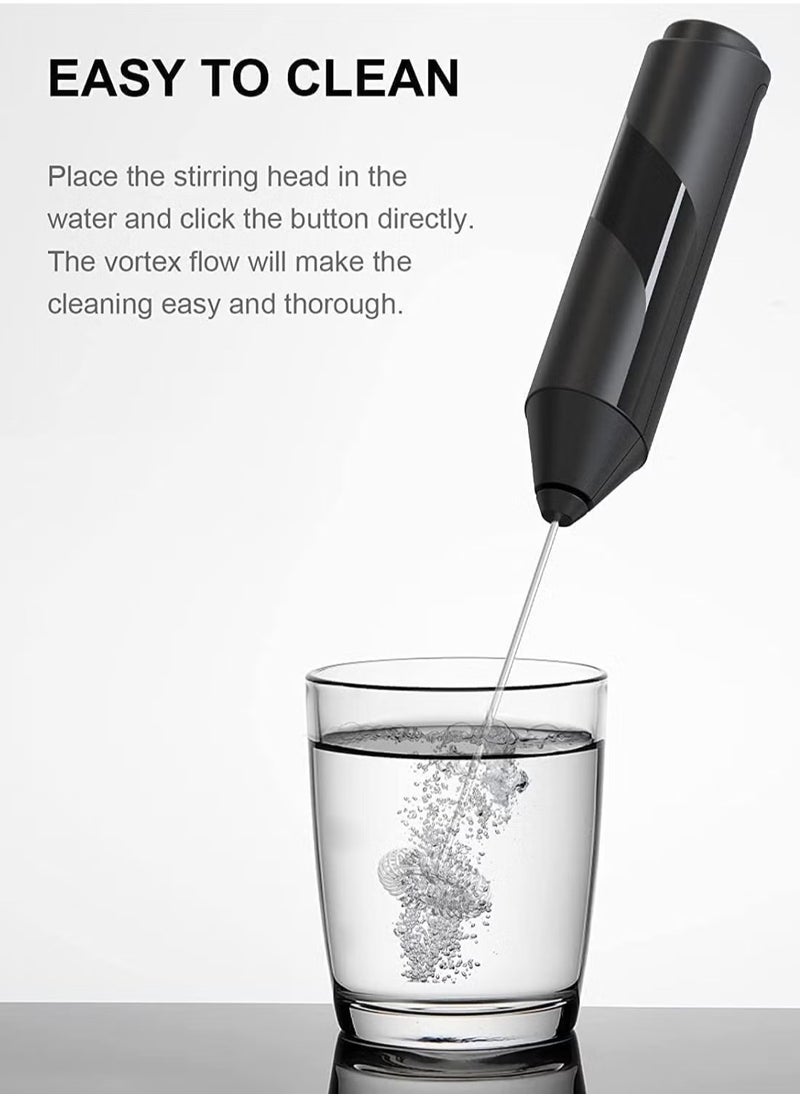 إلترازون Milk Frother Handheld with Stand – Electric Portable Foam Maker & Drink Mixer for Coffee, Latte, Cappuccino, Matcha, Hot Chocolate & Frappe | Stainless Steel Whisk, Battery Operated, Easy to Clean & Store - Image 3