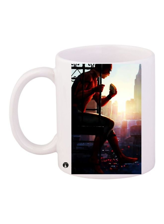RYN Spiderman Printed Coffee Mug White/Black/Red 11ounce