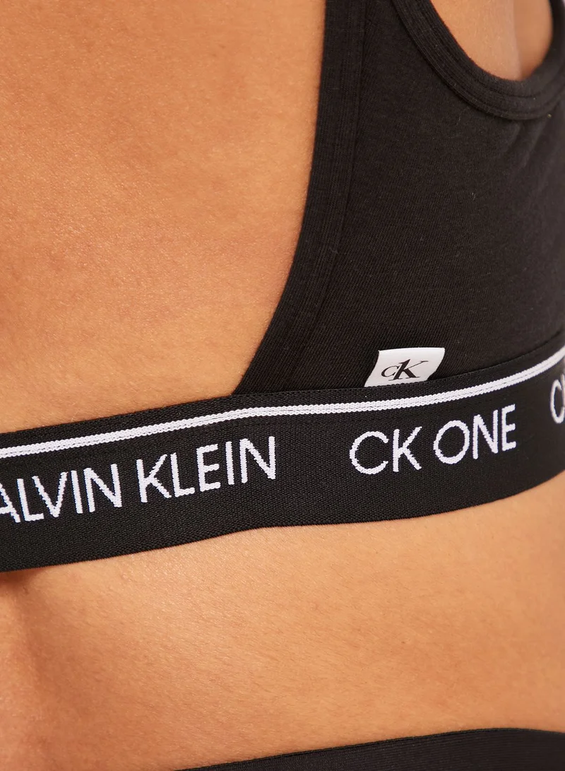 CALVIN KLEIN Logo Band Wide Strap Bralette