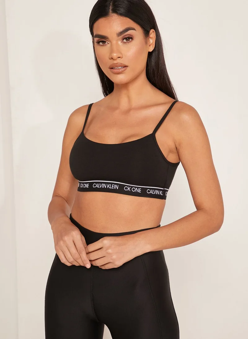 CALVIN KLEIN Logo Band Wide Strap Bralette