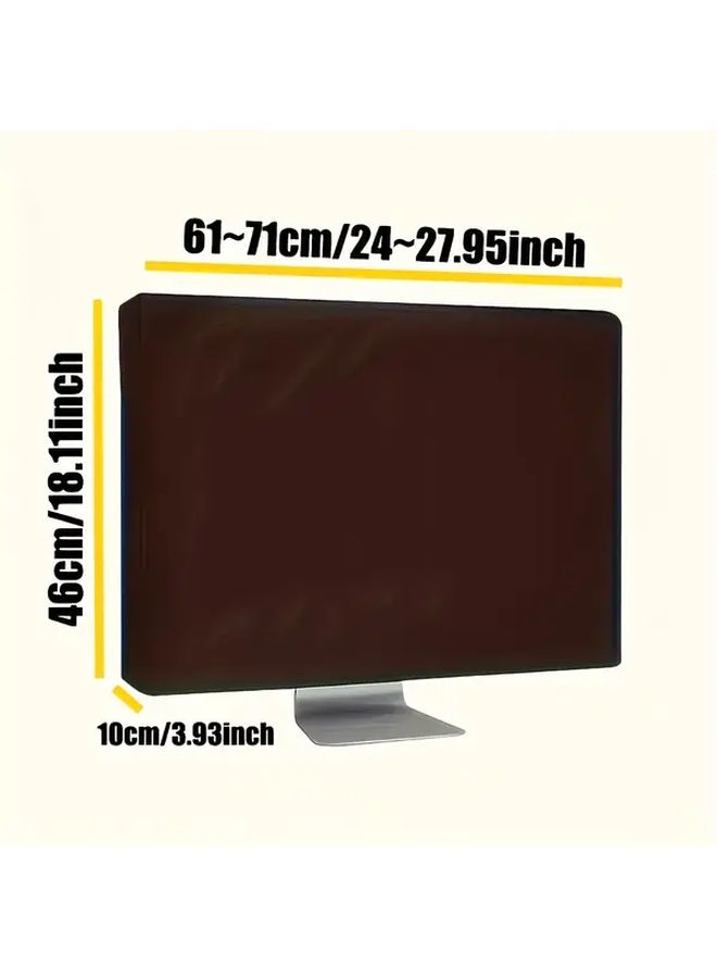Fit Computer Monitor Cover Black HD Panel Anti Scratch Elastic Screen Protector Simple Static Cling Fits Flat Panel LCD Laptop Screen 61 To 71 By 46 By 10 Cm No Residue Removal - Image 3