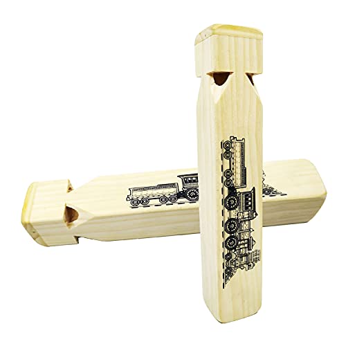 Fartime 2 PCSWooden Train Whistle Musical Toy for Kids 4 Tone - Image 1