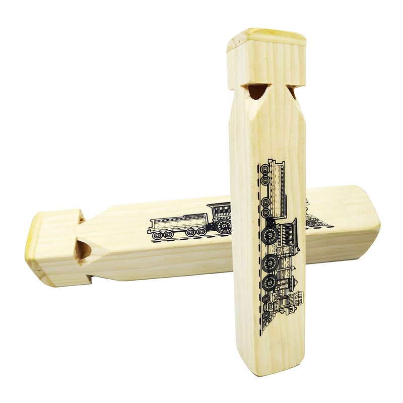Fartime 2 PCSWooden Train Whistle Musical Toy for Kids 4 Tone - Image 2