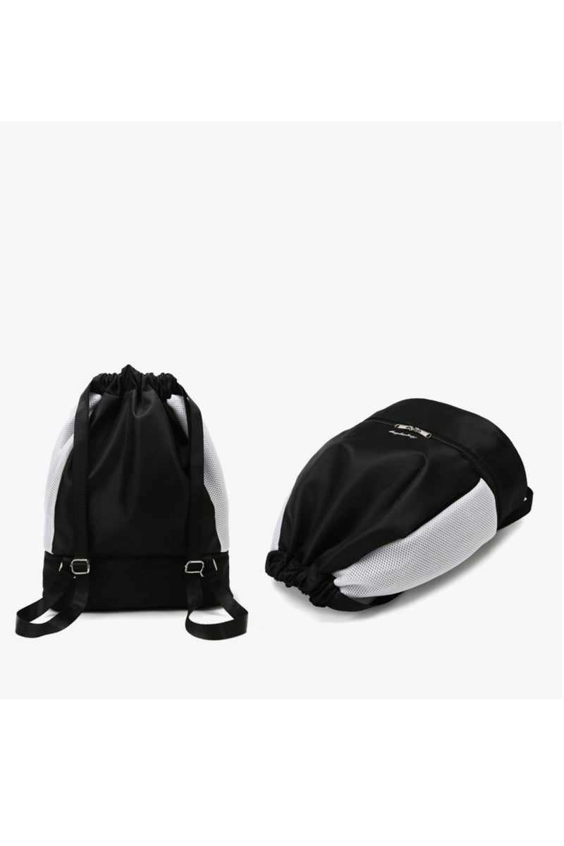 NOVOLAN Drawstring Backpack Drawstring Bag Sports Gym Bag, Swimming Bag Women Dry & Wet Separation Waterproof Fitness Bag Men Storage Bag Backpack Beach Backpack Travel Portable Equipment (black) - Image 1