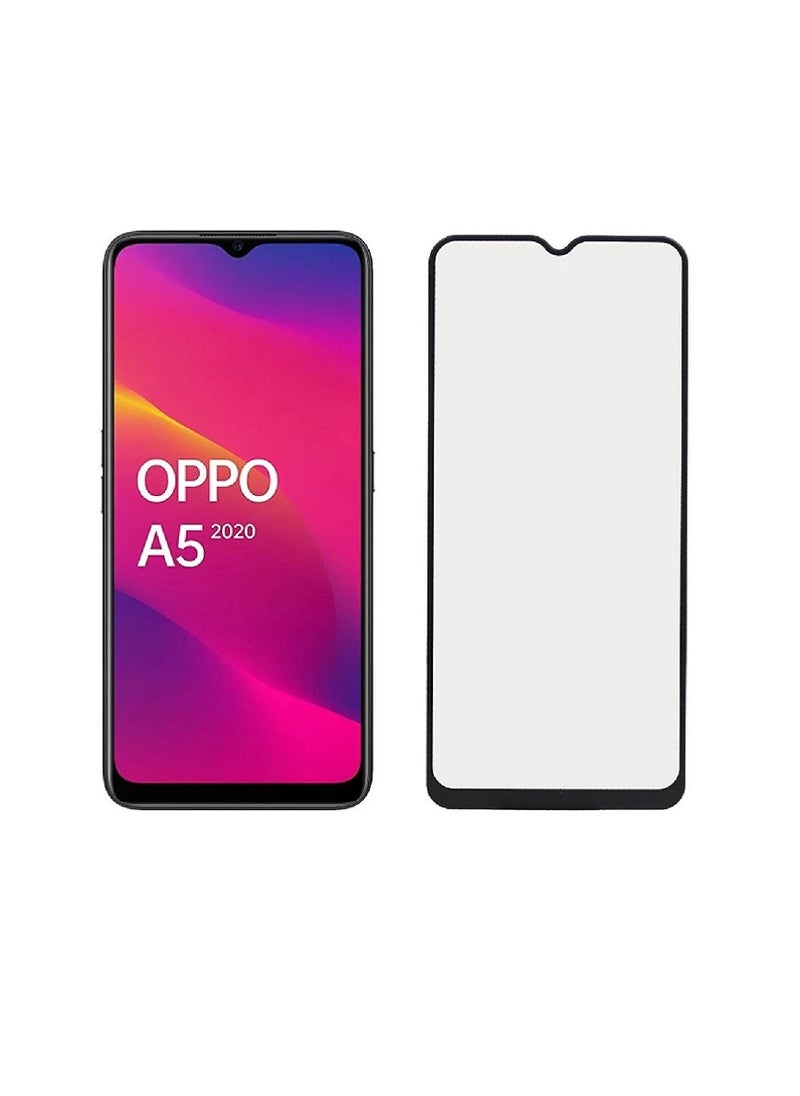 Super حماية شاشة زجاجية مقسّاة 5D مصممة لهاتف أوبو A5 (2020) تغطية كاملة من الحافة إلى الحافة مع لاصق كامل وخالية من الفقاعات - Image 1
